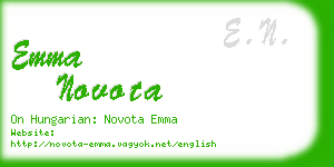 emma novota business card